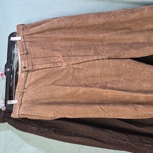 Haggar Men's Corduroy Pants in Brown And Tan Both 34x30